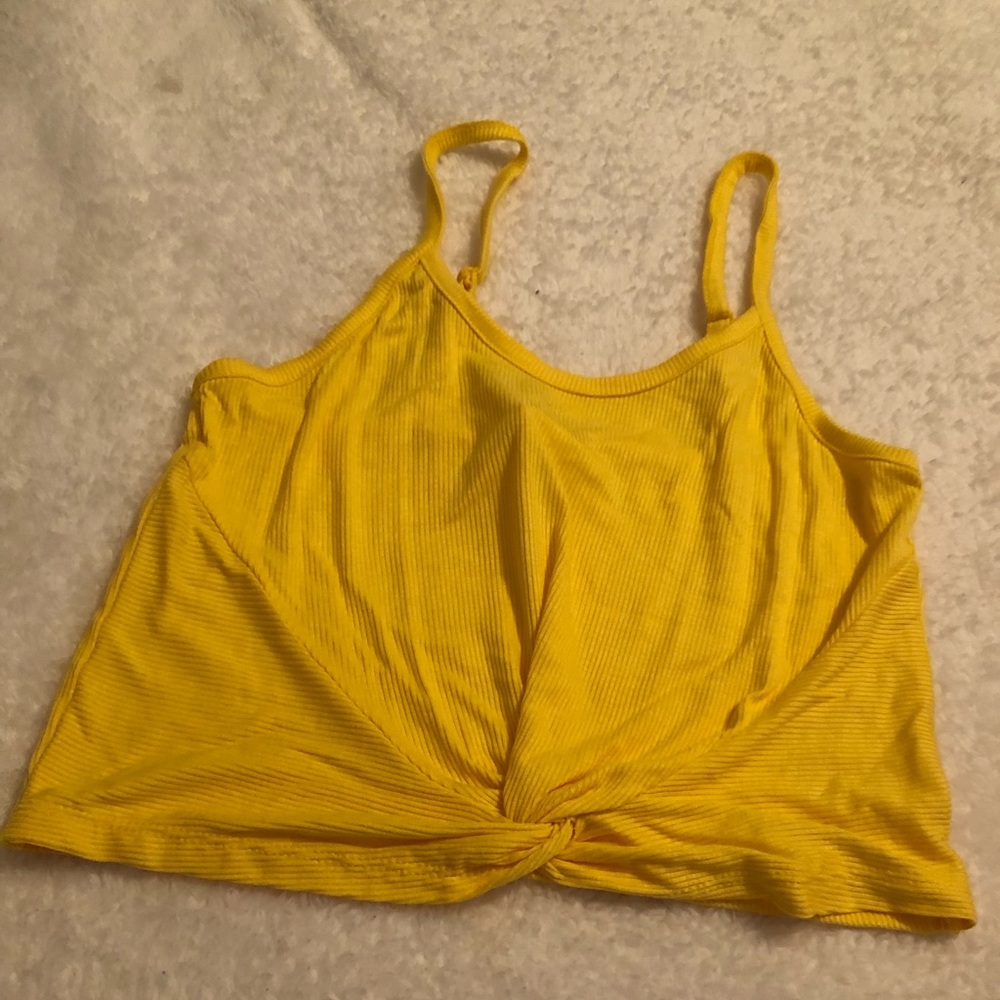 Yellow crop top
